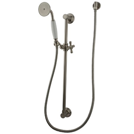Kingston Brass Shower Combo, Brushed Nickel, Wall Mount KAK3528W8